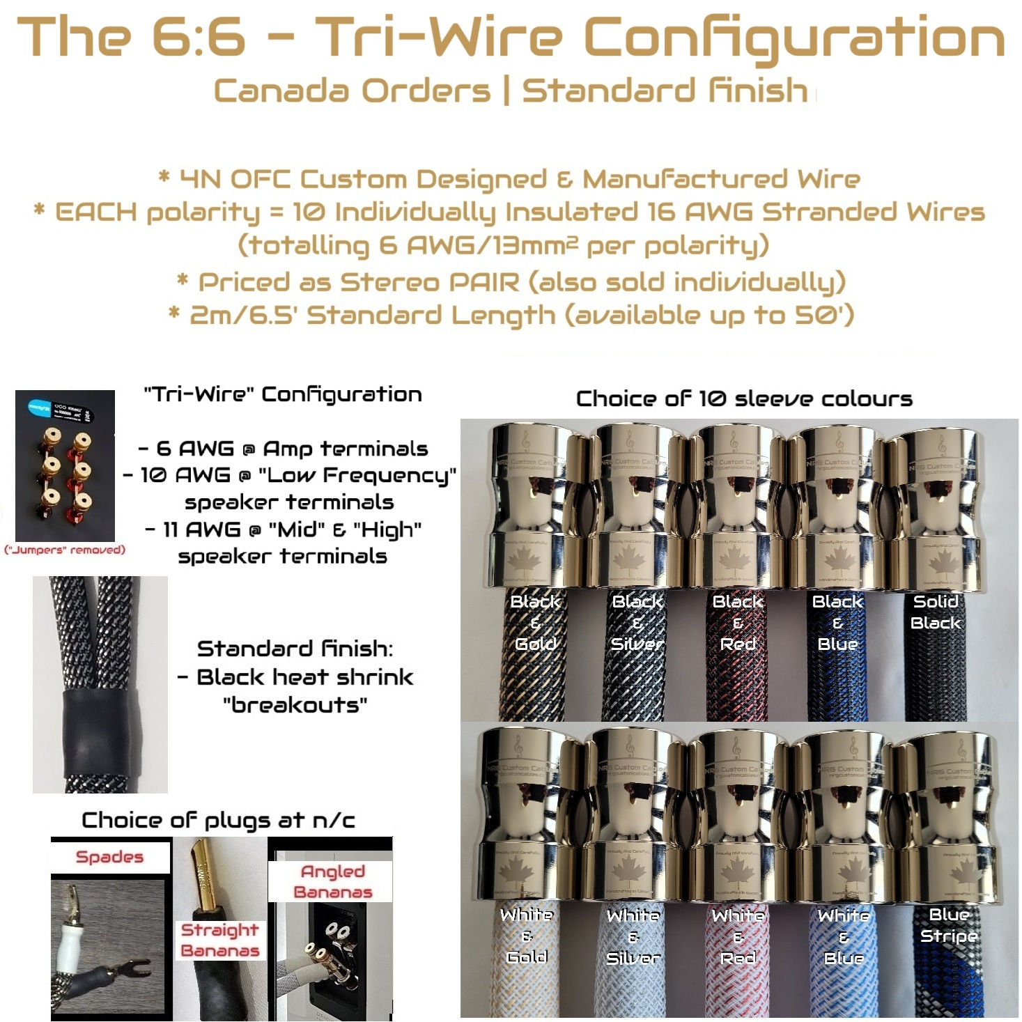 'The 6:6' Standard | Canada Orders | Tri-Wire configuration | Prices in CAD