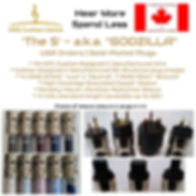 'The 5' (GODZILLA) | USA Orders | Gold Plugs | 8 colours | Prices in USD