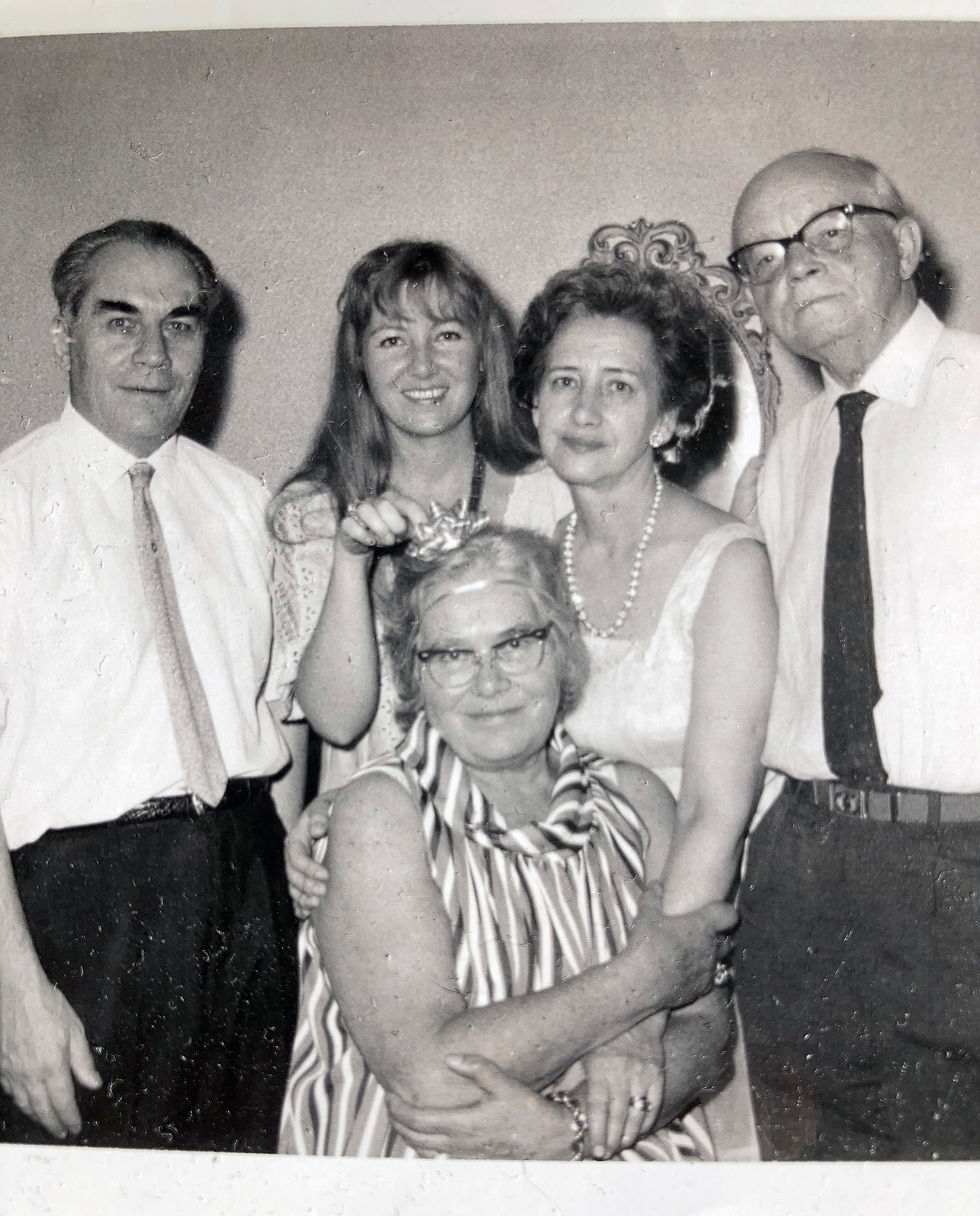 sitting - Zenaida Katelbach,mother of Nina Polan; standing (from the left) - Bronisław Skrzynski, Andrew Skrzynski (author) father, Nina Katelbach aka Polan, Jadwiga Katelbach, mother of Andrew Skrzynski, Tadeusz Katelbach, father of Nina Polan aka Katelbach