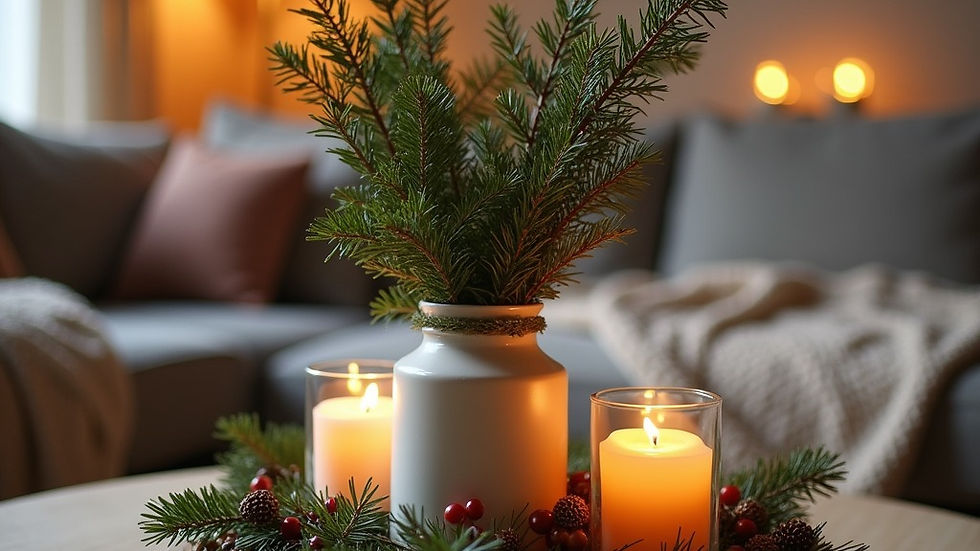 Natural materials in a cozy living space