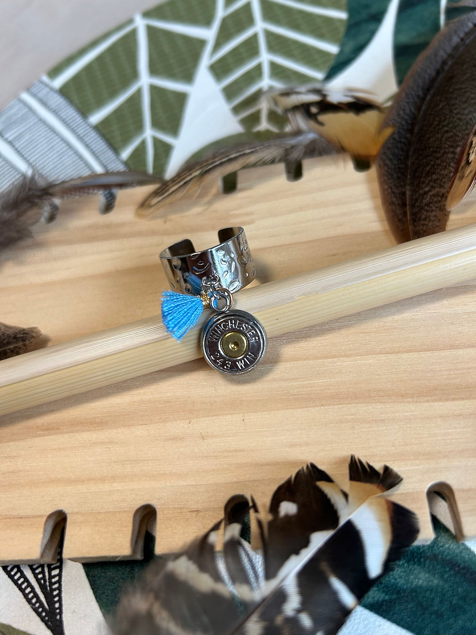 Miniature : bague pendentif argenté 