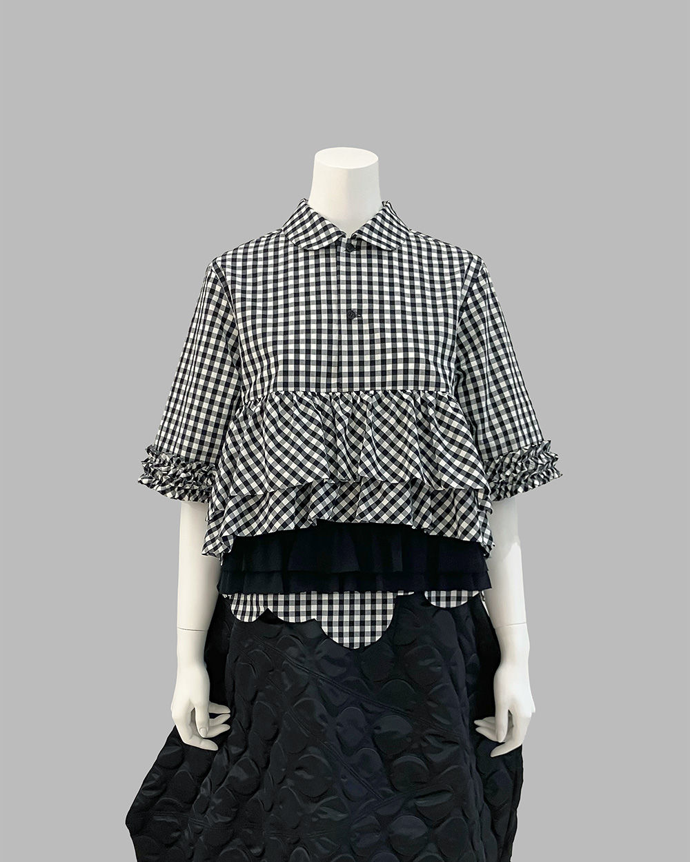 Blouse de Bonbon Black Gingham 2