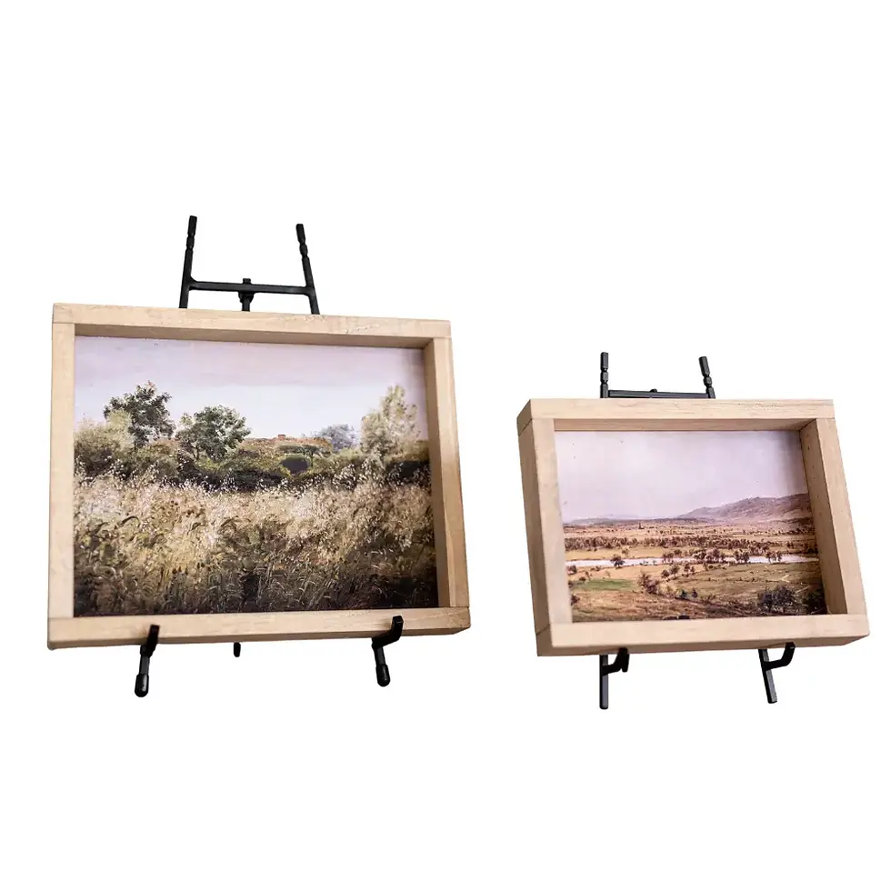 Thumbnail: Black Art Easel with Framed Art