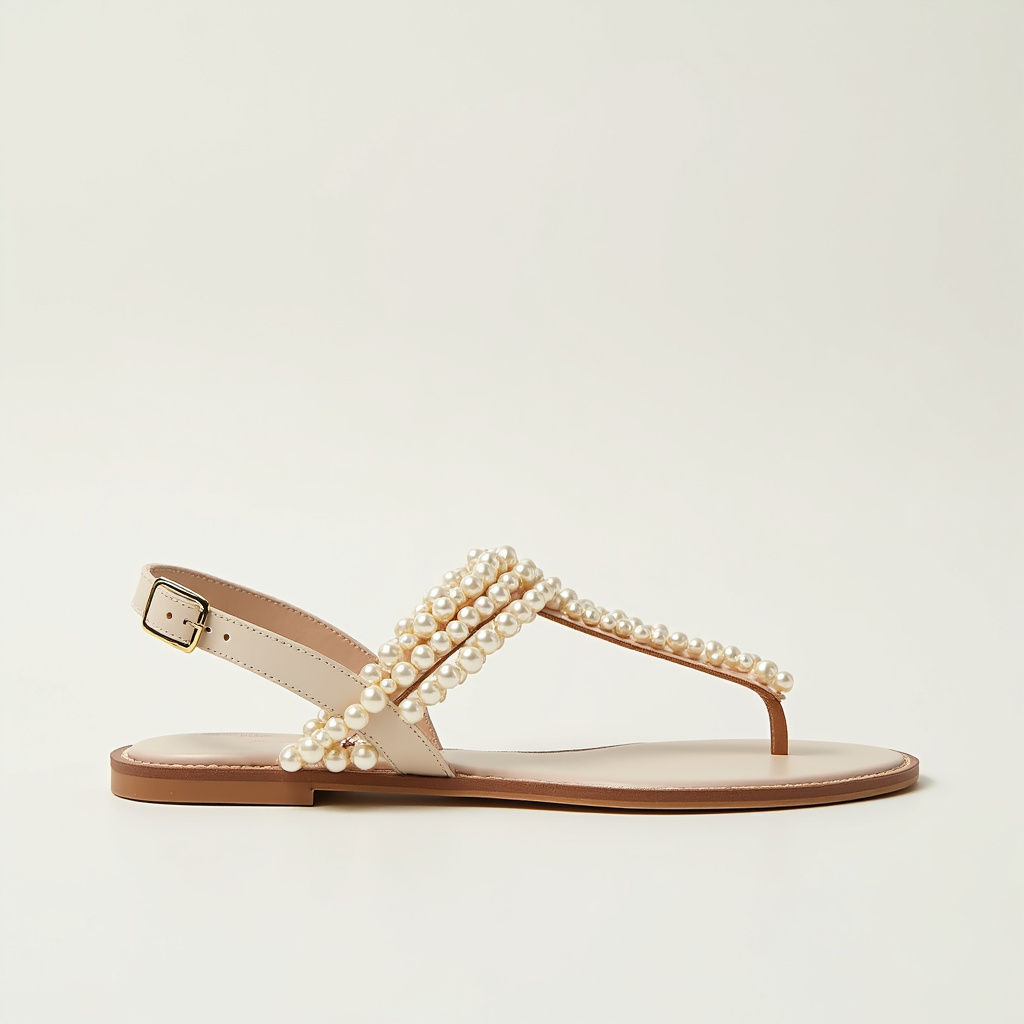 Pearl Strap Sandals