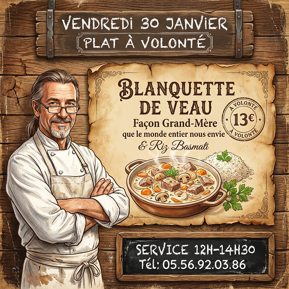 Blanquette de veau à volonté
