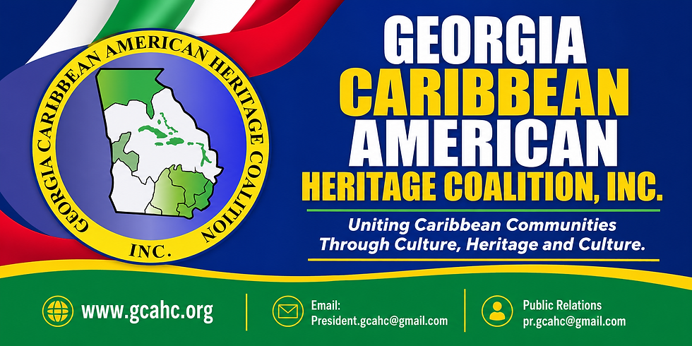 Georgia Caribbean American Heritage Coalition logo uniting communities.