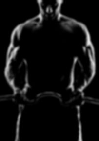 Man weight lifting training