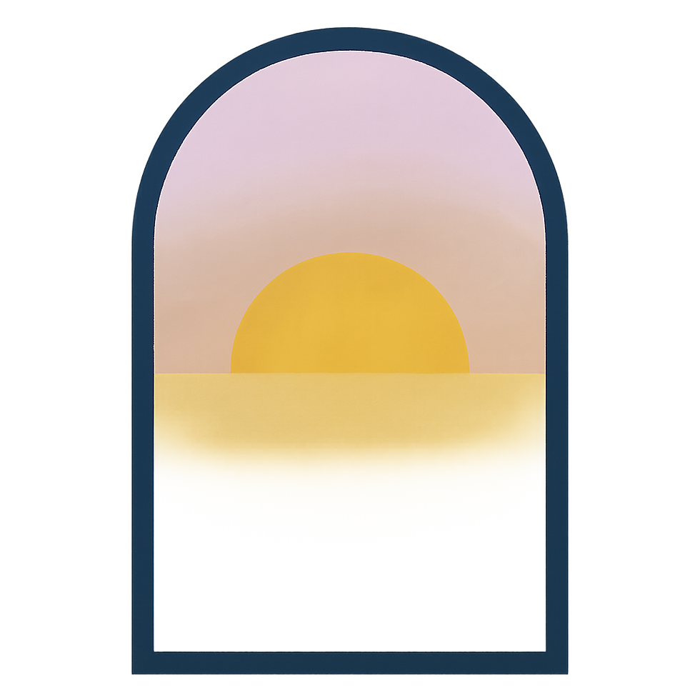 Icon of a window with a sun rise