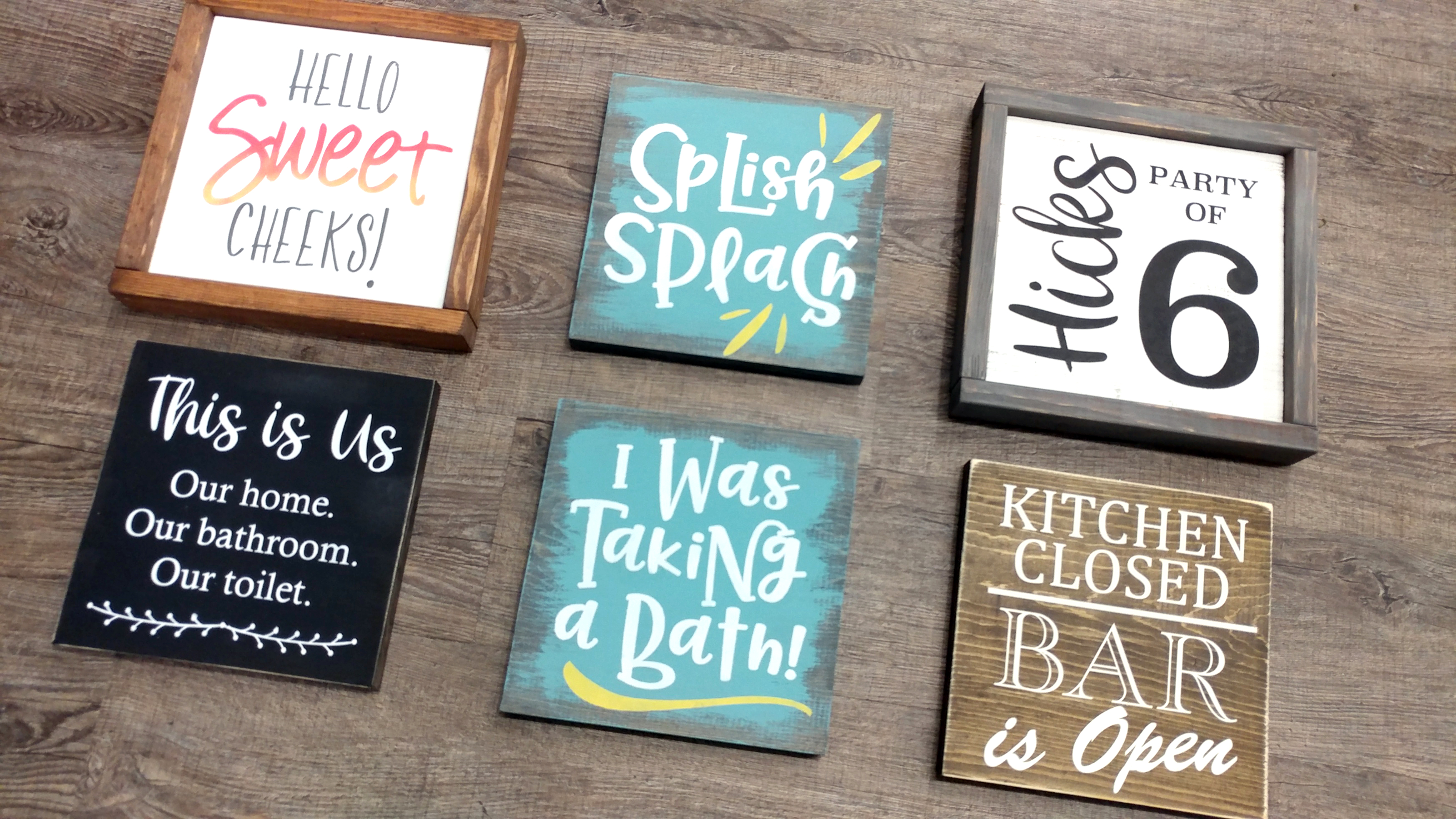 Double Diy Bath Kitchen Signs Make 2