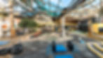 Our outdoor space with equipment for learning and play
