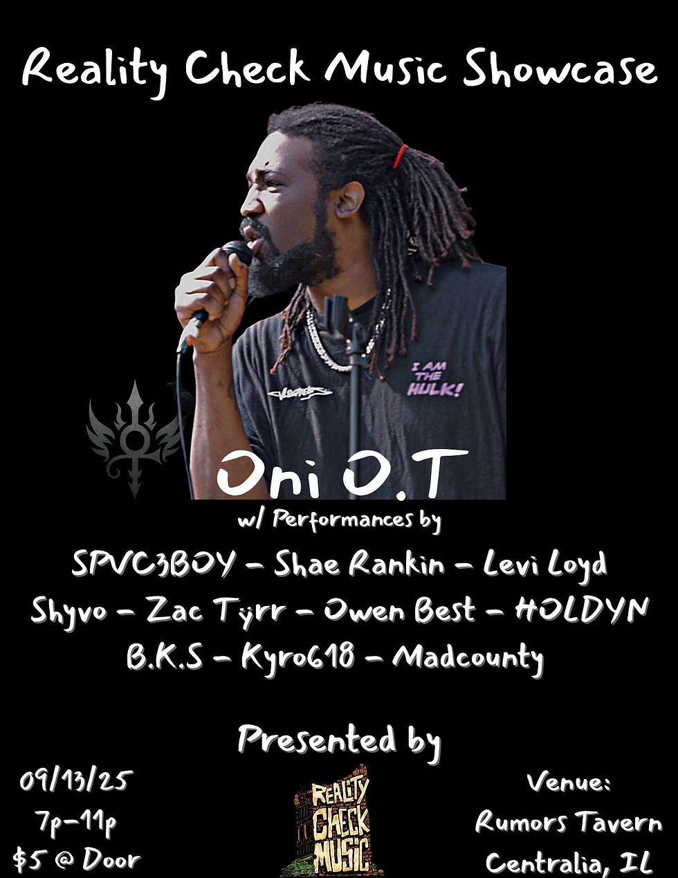 Reality Check Music Showcase: Oni O.T