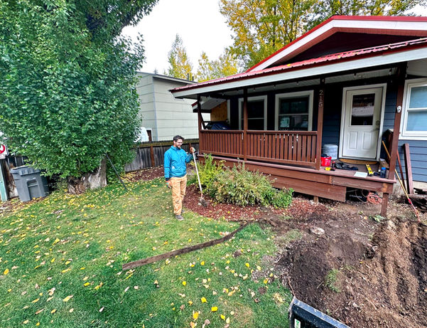 landscape renovation before