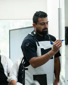 Chef Avin Thaliath teaching