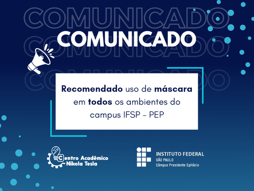 Comunicado: Uso de máscaras no IFSP-PEP