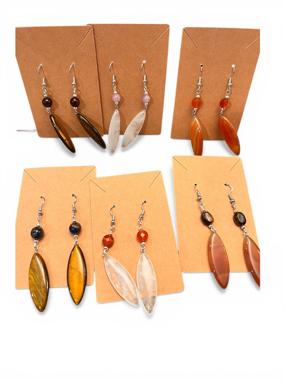 Miniatura: Gemstone Harmony Long Drop Earrings