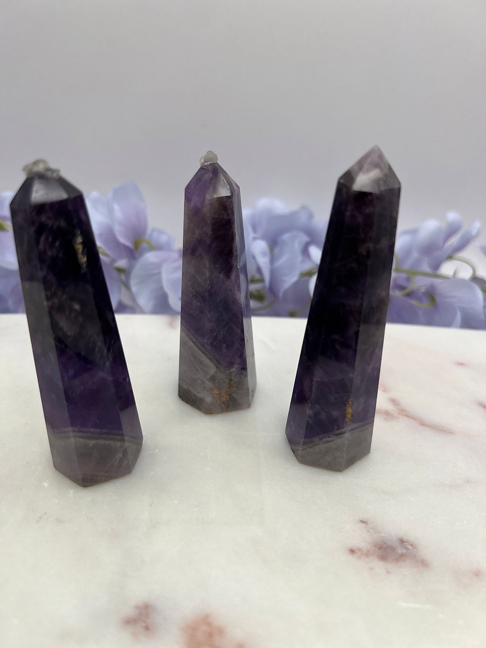 Thumbnail: Chevron Amethyst Quartz Points: Amplify Intuition & Spiritual Growth  Harness the powerful energy of Chevron Amethyst Quartz
