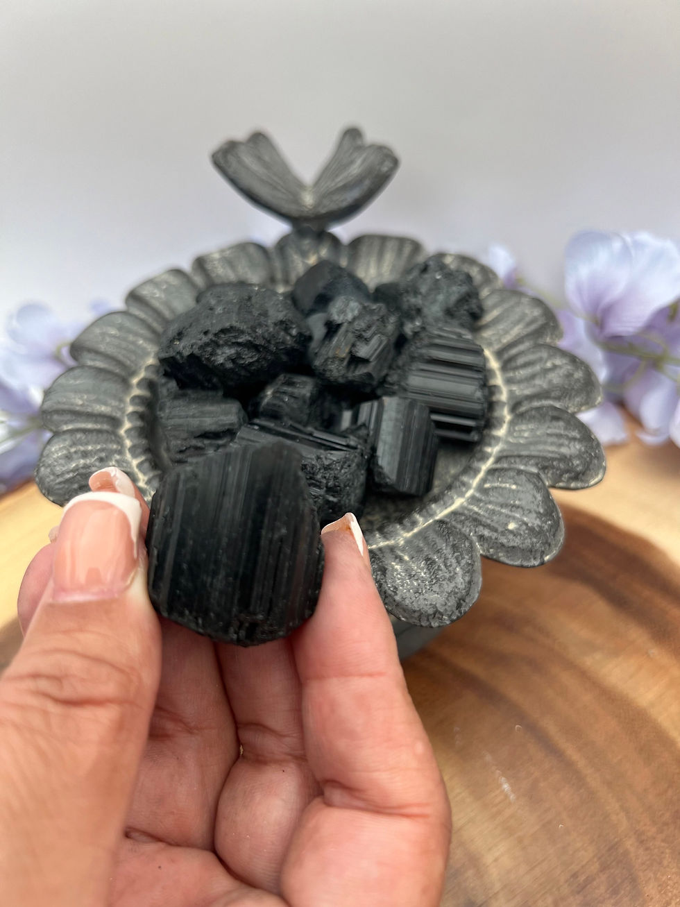 Thumbnail: Raw Black Tourmaline Stones for Protection & Energy Cleansing