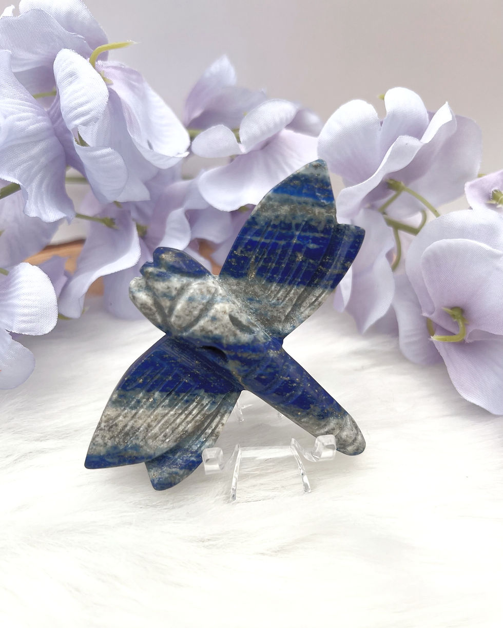 Thumbnail: Gemstone Dragonflies: Exquisite Crystal Carvings for Home and Office- Lapis Lazuli