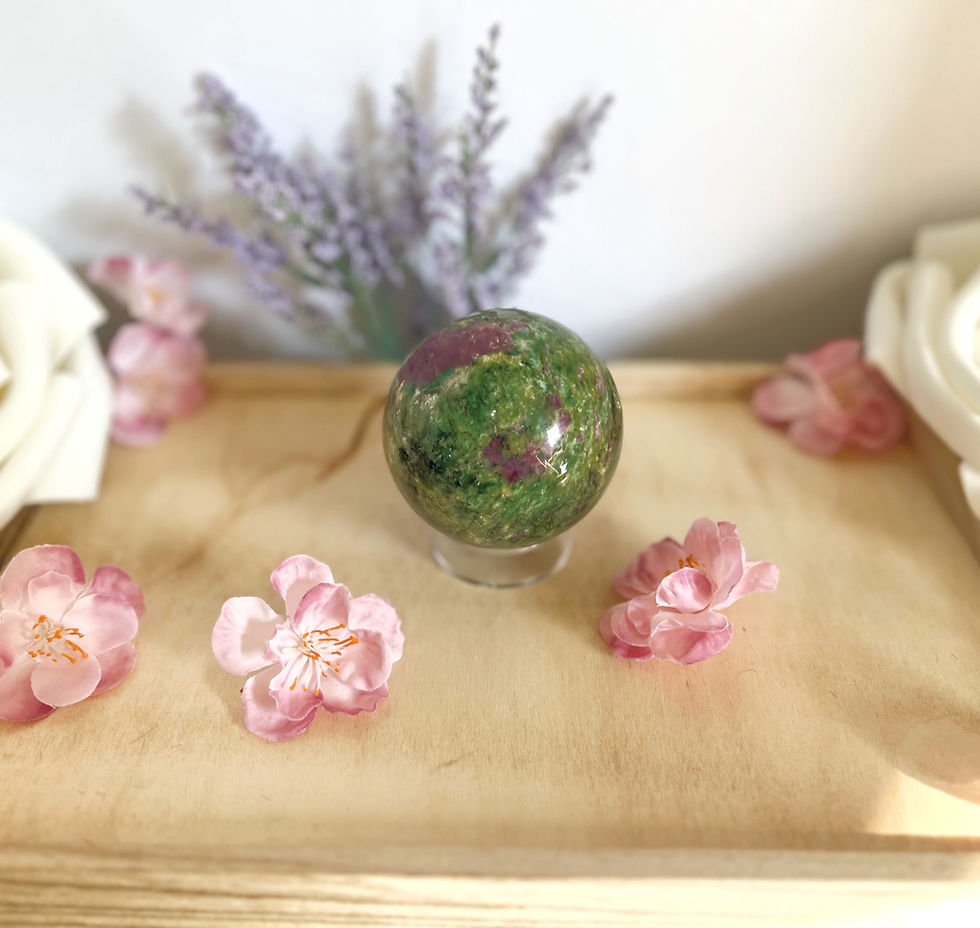 Miniatura: Ruby in Zoisite Spheres: Heart Healing & Vitality Crystals