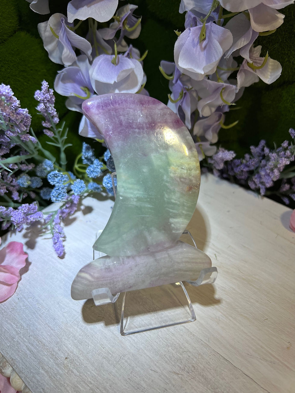 Thumbnail: Rainbow Fluorite Crescent Moon: Embrace Balance and Clarity