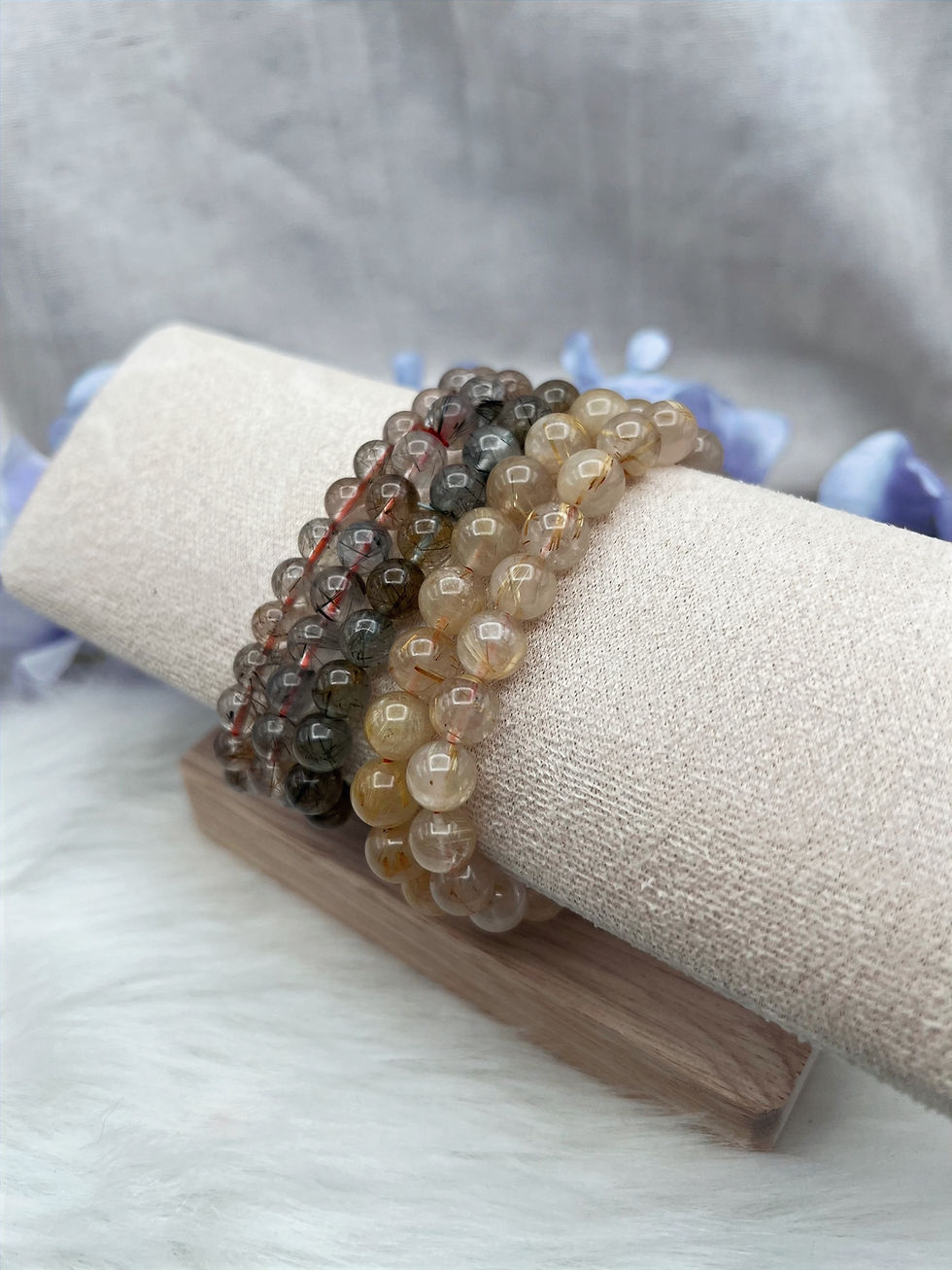 Miniatura: Rutilated Quartz Bead Bracelet