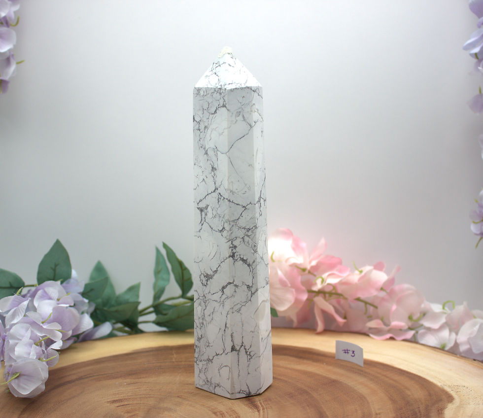 Thumbnail: Calming Large Howlite Tower: Create a Harmonious Atmosphere