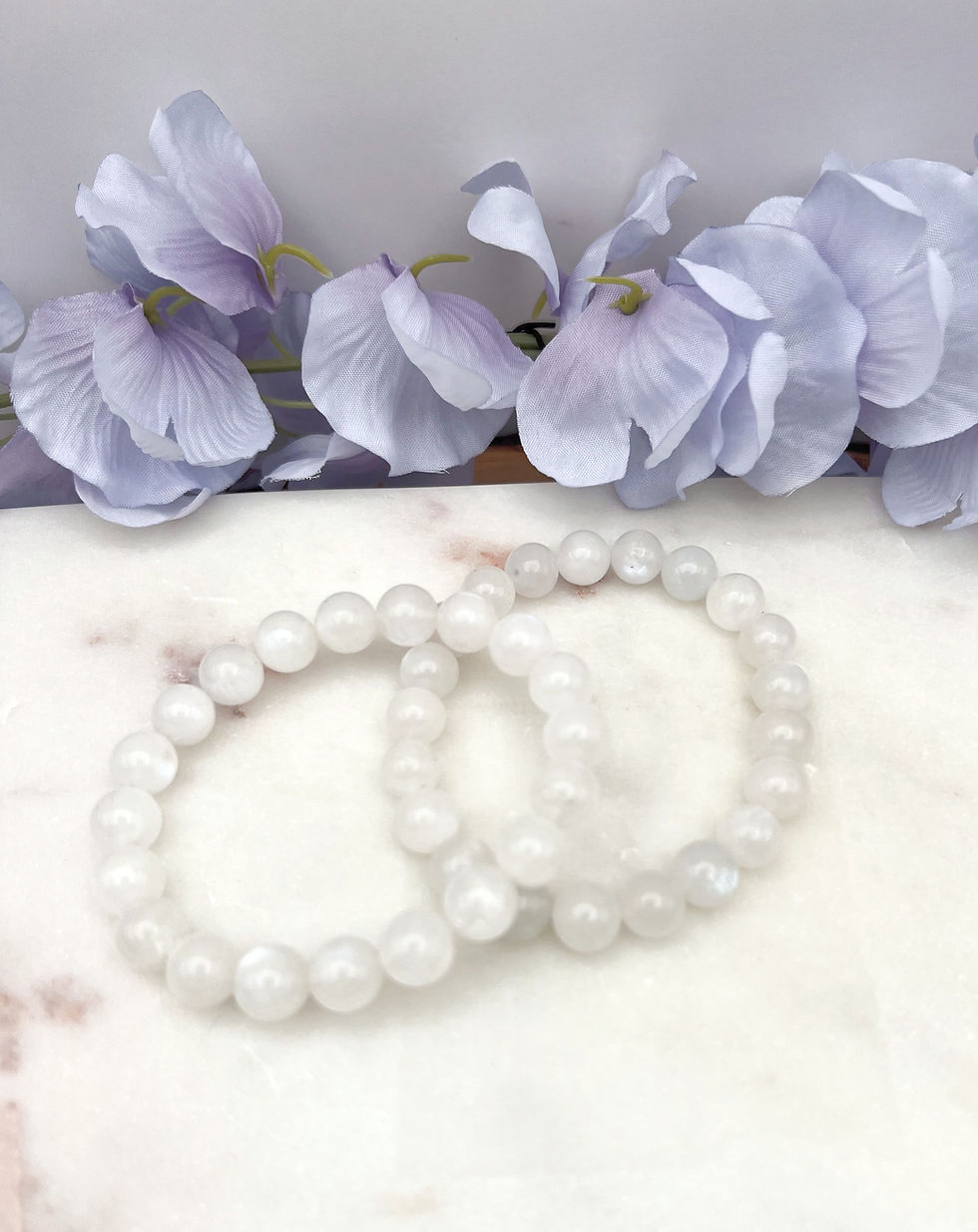 Miniatura: 8mm white moonstone