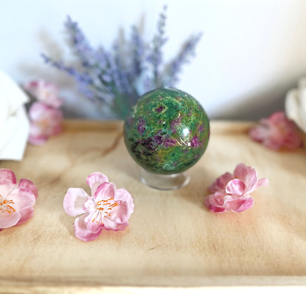 Miniatura: Ruby in Zoisite Spheres: Heart Healing & Vitality Crystals