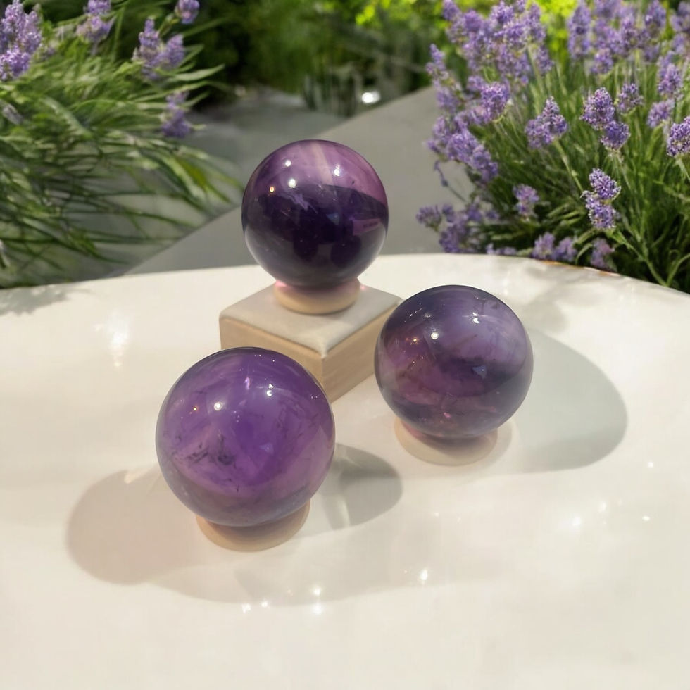 Miniatura: Calming Amethyst Sphere for Energy Healing and Meditation