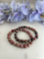 Thumbnail: Rhodonite Bead Bracelet: Embrace Love