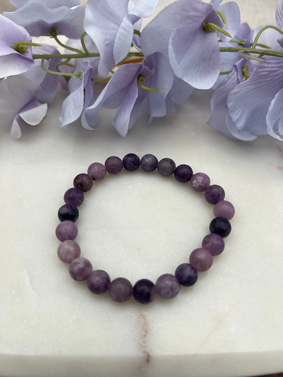 Miniatura: Lavender Lepidolite Bracelet: Calm, Balance & Emotional Healing
