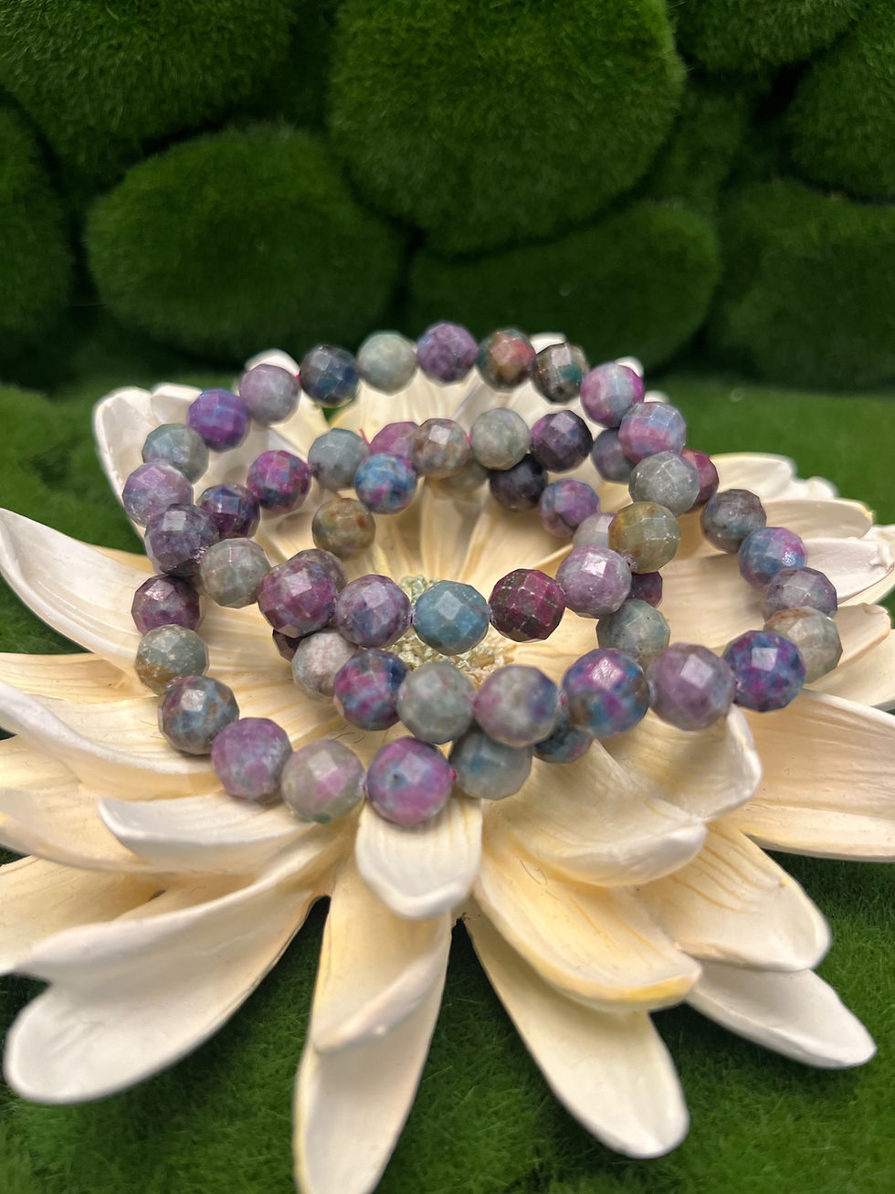 Thumbnail: Faceted Ruby & Sapphire Bracelets