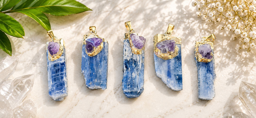 Miniatura: Raw Blue Kyanite Pendant Collection