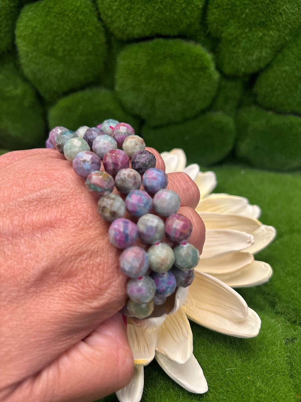 Thumbnail: Faceted Ruby & Sapphire Bracelets
