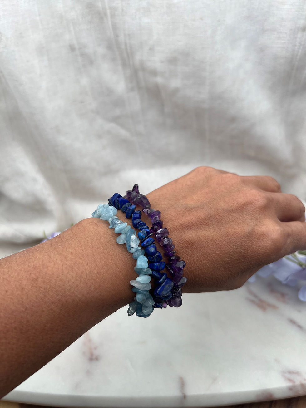 Thumbnail: Elegant Gemstone Chip Bracelets for Balance, Clarity & Intuition