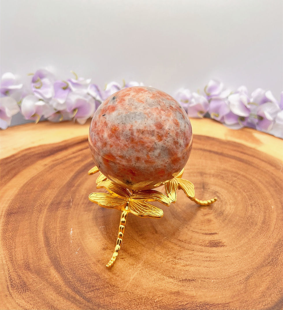 Thumbnail: Golden Sunstone Sphere: Radiate Joy and Abundance in Your Life