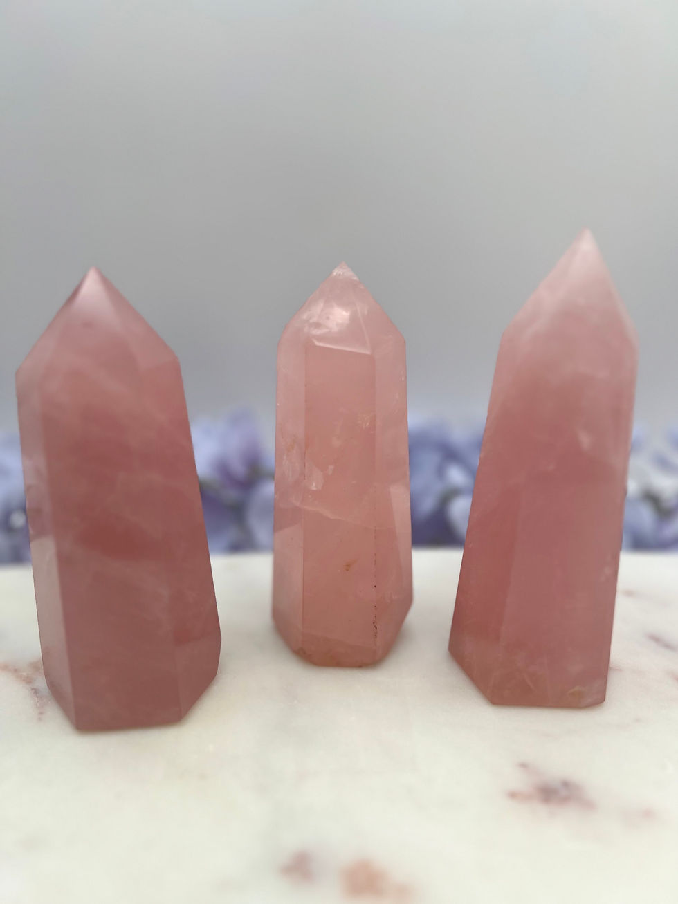Miniatura: Rose Quartz Healing Towers: Large Crystals for Love & Healing