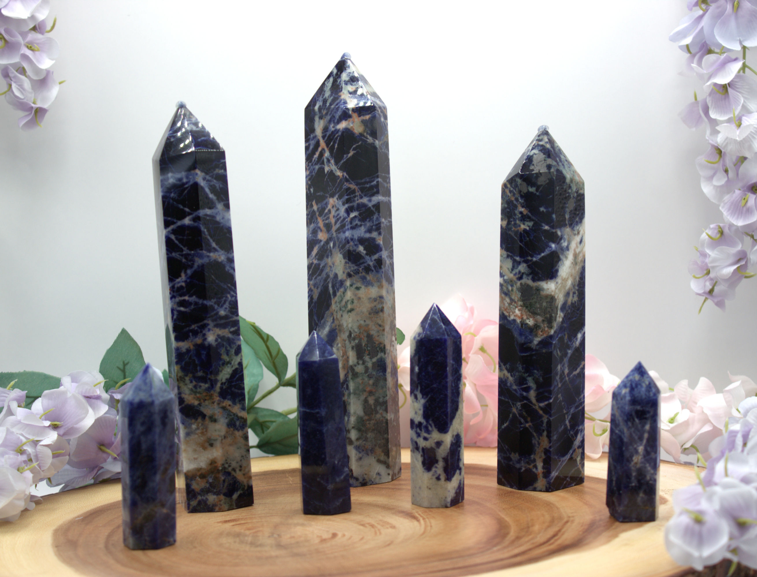 Sodalite Large Tower: Embrace Peace and Emotional Well-Being