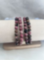 Rhodonite Bead Bracelet: Embrace Love