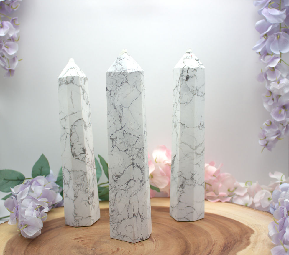Thumbnail: Calming Large Howlite Tower: Create a Harmonious Atmosphere