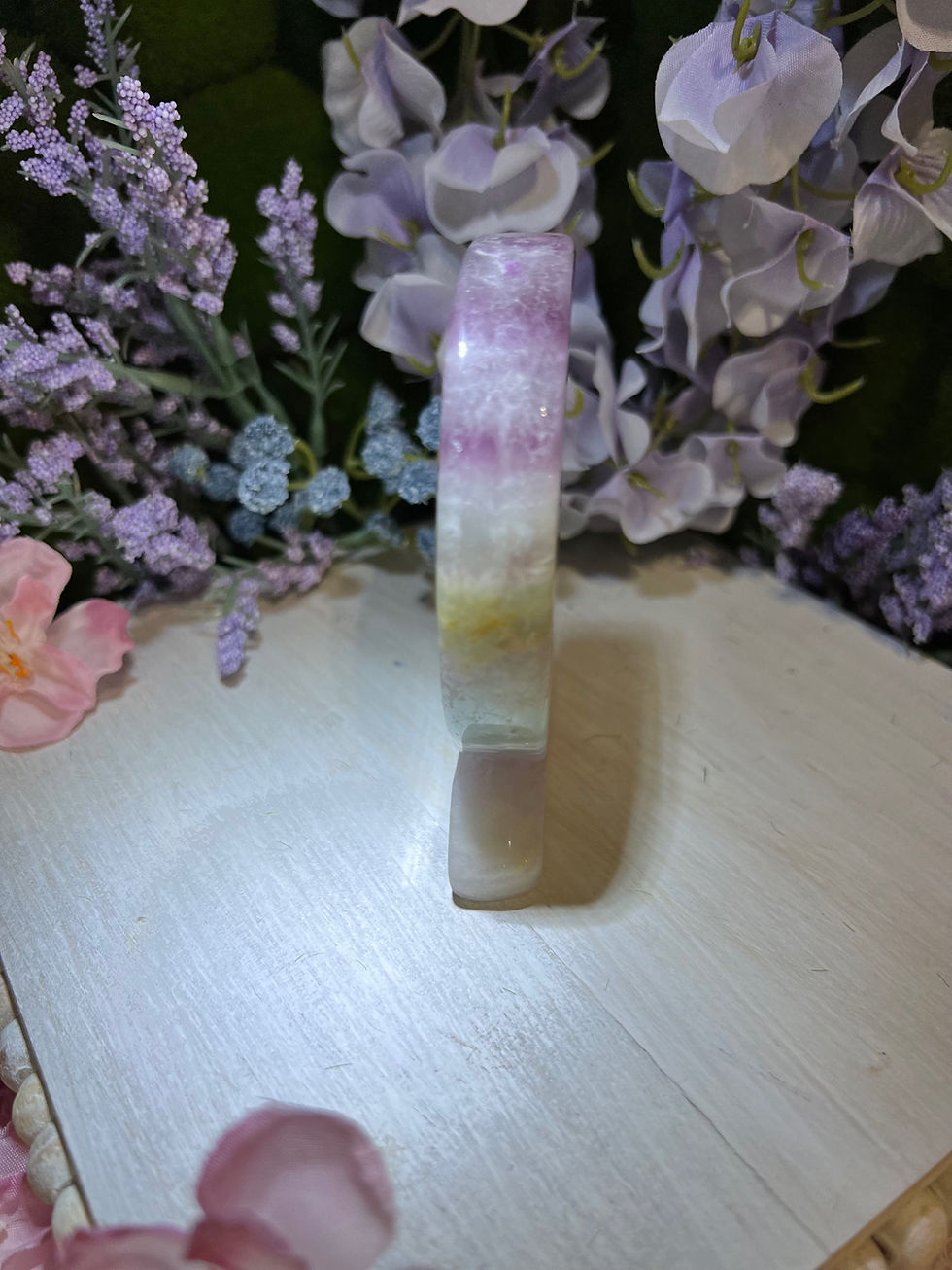 Miniatura: Rainbow Fluorite Crescent Moon: Embrace Balance and Clarity