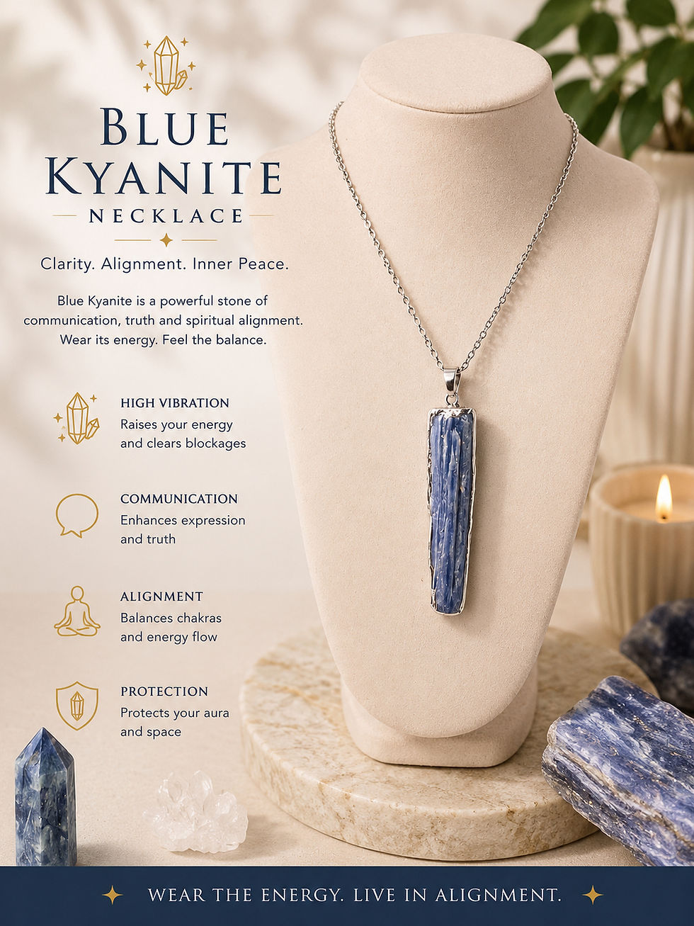 Thumbnail: Raw Blue Kyanite Pendant Collection