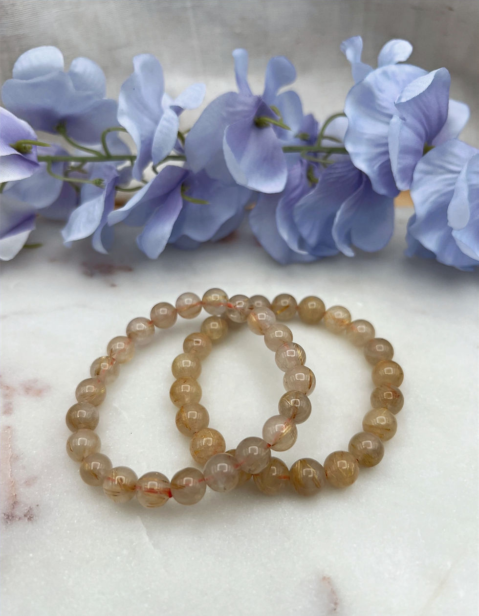 Thumbnail: Golden Rutilated Quartz Bead Bracelet