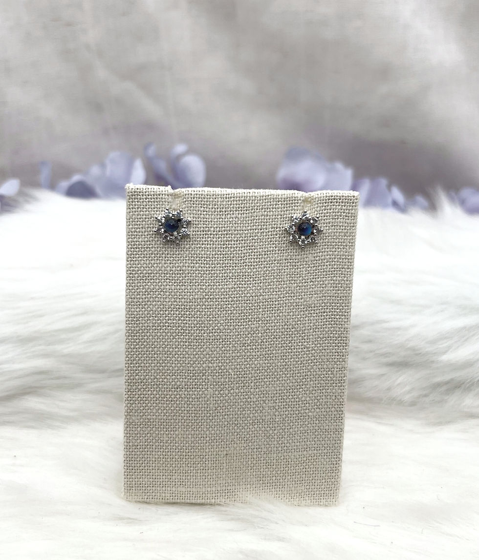 Miniatura: Sterling Silver Gemstone Stud Earrings