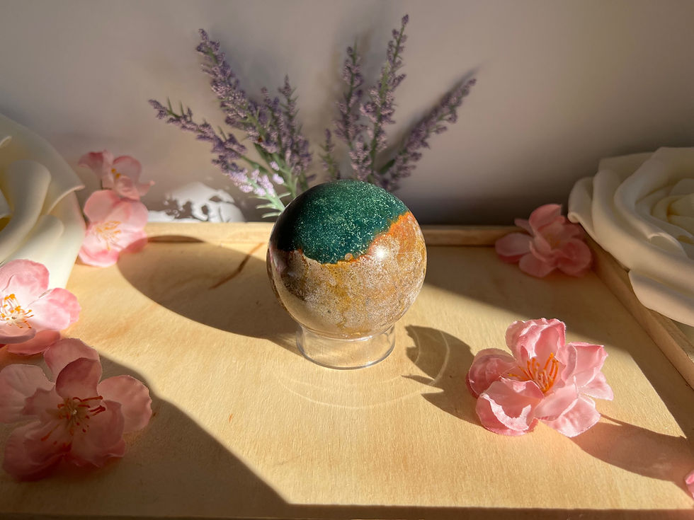 Thumbnail: Ocean Jasper Healing Crystal Sphere: Embrace Serenity & Earth Energy
