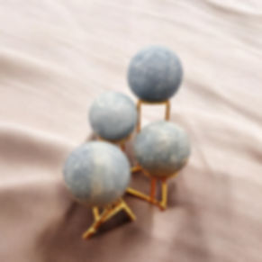Blue Calcite Healing Crystal Spheres: Calm & Soothing Energy