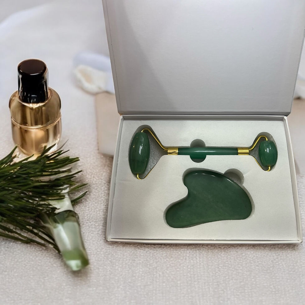 Thumbnail: Eternal Glow: Jade Facial Roller & Gua Sha Set