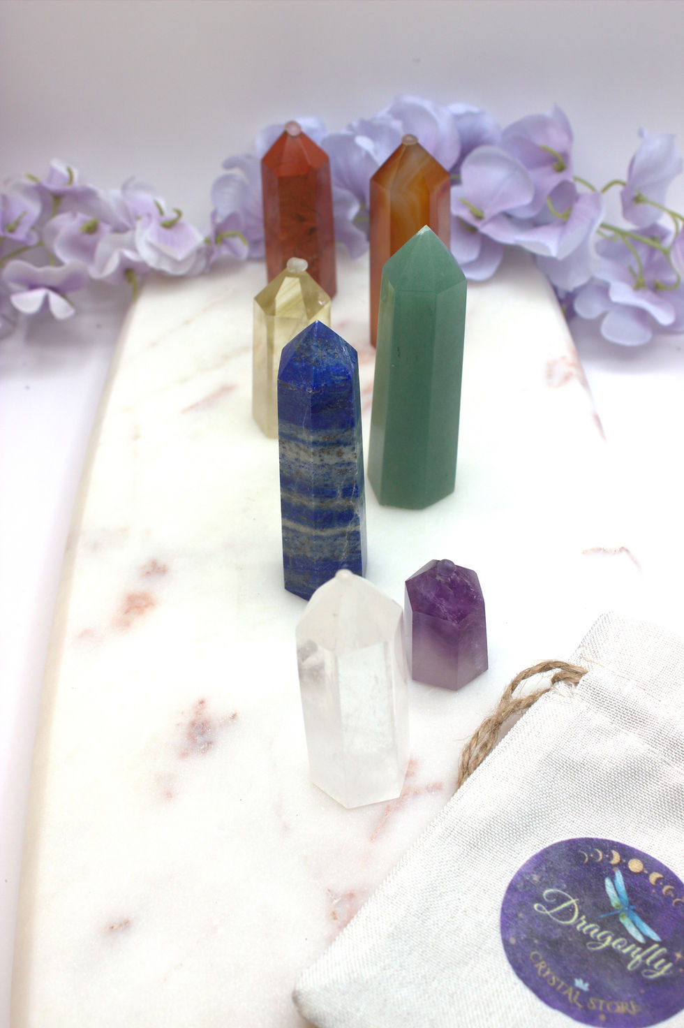 Thumbnail: Red Jasper •Carnelian • Tiger Eye •Green Aventurine • Lapis Lazuli • Amethyst • Clear Quartz