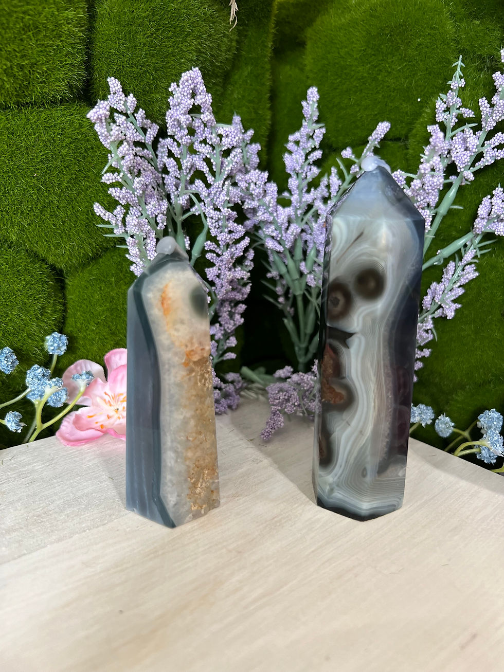 Miniatura: Black Agate Crystal Points – Healing Crystals for Energy & Balance