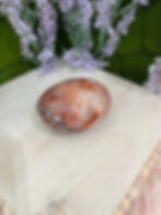 Thumbnail: Fire Quartz / Hematoid Quartz Palm Stone: Balance, Healing & Strength